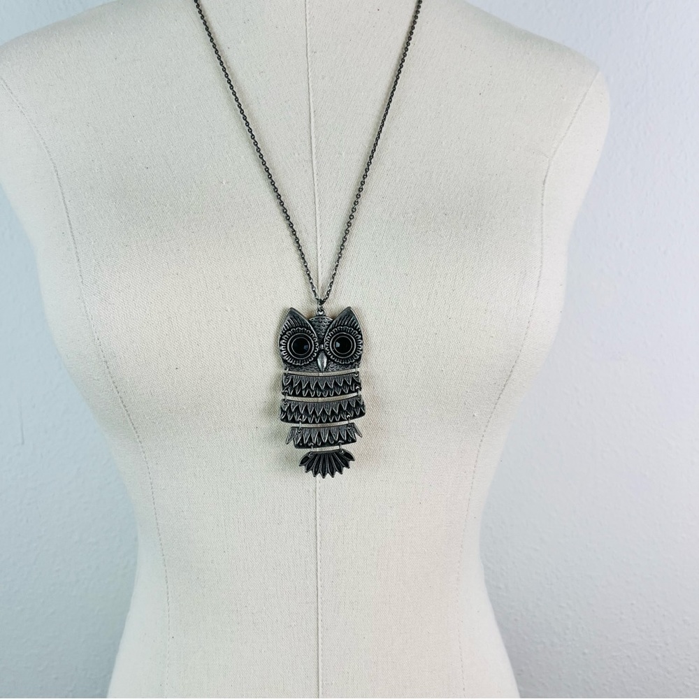 Owl long necklace